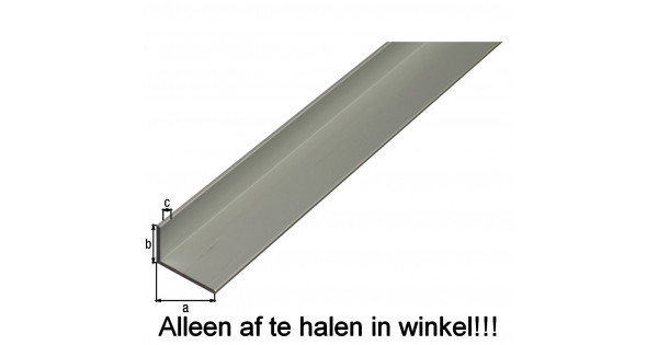 Hoekprofiel Ongelijkzijdig Aluminium Hoekprofiel Alu Zilv